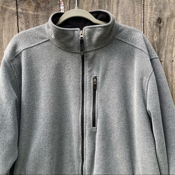 LL Bean Full Zip Fleece Jacket Gray Men’s XL - Picture 1 of 9